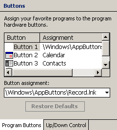 Buttons. Program Buttons
